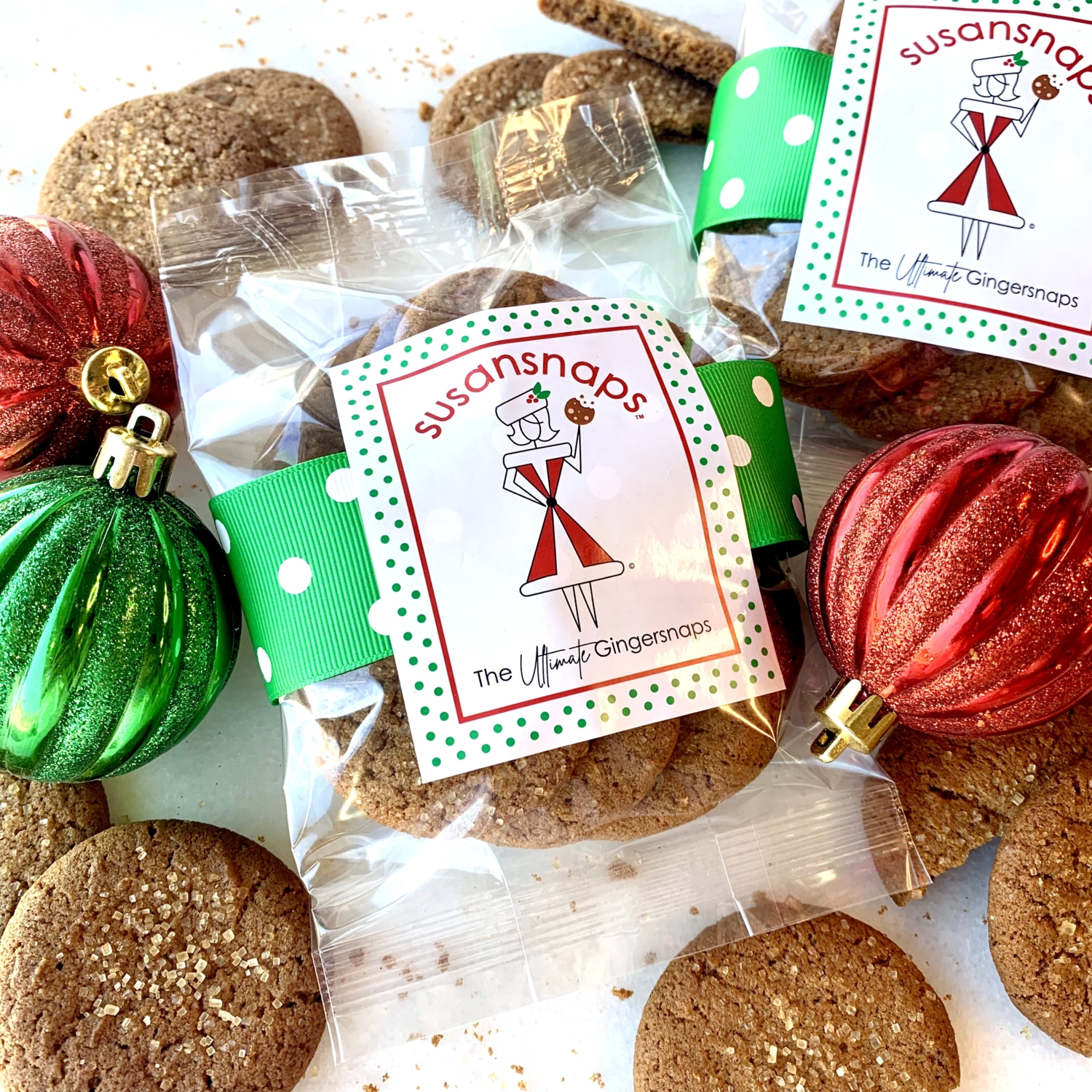 Holiday Snack Pack - 10 gingersnaps - Susansnaps