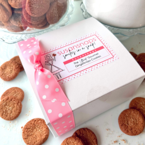 Susansnaps - Lovely Pretty in Pink Grand Gift filled with gourmet gingersnap cookies