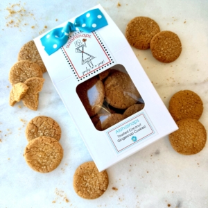 Alohasnaps Bakery Box. 20 toasted coconut gingersnap cookies